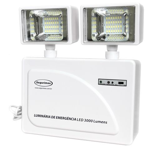 Iluminação de Emergência Led 3000 Lúmens Segurimax