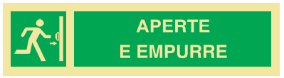 Placa Fotoluminescente Porta Corta Fogo BR Controll