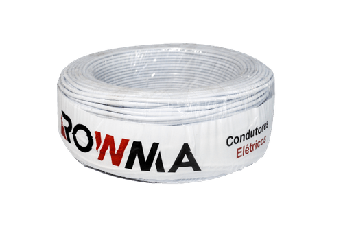 Cabo Flexível 10mm 100 Metros Branco Rowma