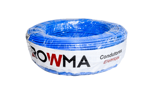 Cabo Flexível 4mm 100 Metros Azul Rowma