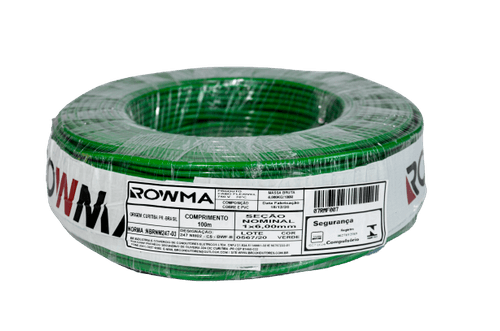 Cabo Flexível 6mm 100 Metros Verde Rowma