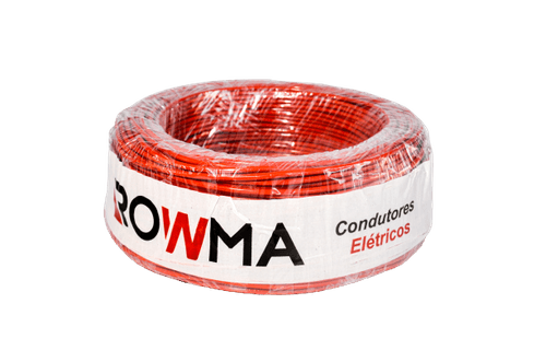 Cabo Flexível 4mm 100 Metros Vermelho Rowma