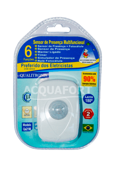 Sensor de Presença Parede Qualitronix