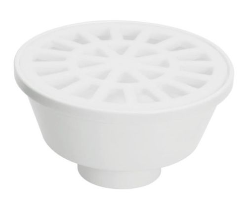 Ralo Sifonado Redondo Com Grelha Branco 100x38x40mm Amanco