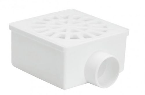 Ralo Sifonado Quadrado Com Grelha Branco 100x54x40mm Amanco