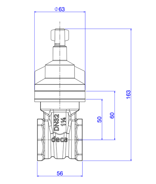 Base Registro de Gaveta Bruto 1.1/4'' Deca