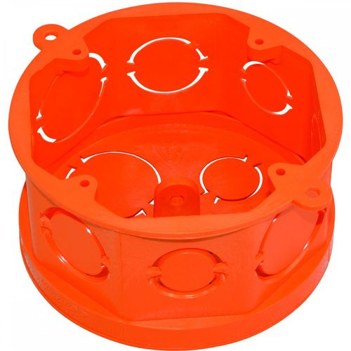 Caixa de Luz 4X4 Octagonal Reforçada Laranja Amanco