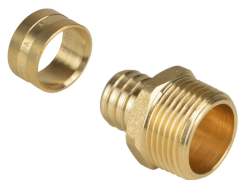Conector Macho para Água Metálico 16x1/2 PEX Amanco