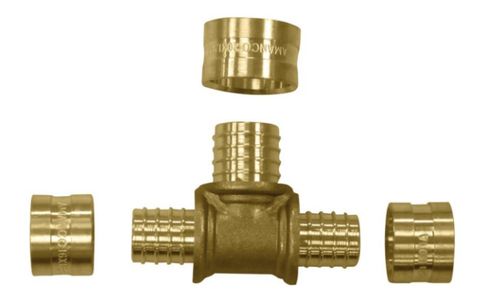 Te Pex Para Água 20x20x16mm Metálico Amanco