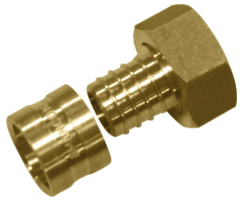 Conector Fixo Fêmea para Água 20x3/4 PEX Metálico Amanco