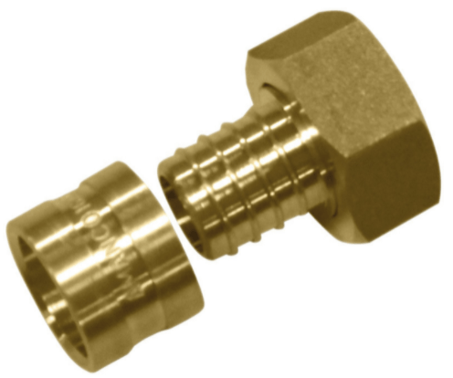 Conector Fixo Fêmea para Água 25x3/4 Metálico PEX Amanco