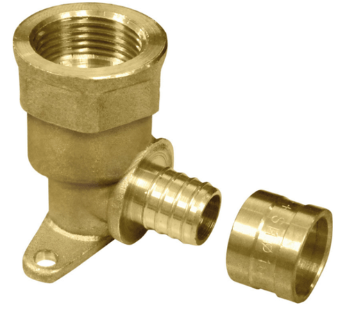 Joelho Base Fixa Longa 90° Fêmea 16x1/2 PEX Amanco