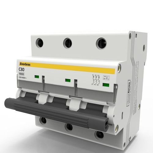 Disjuntor Tripolar 80A DIN 3KA Enerbras