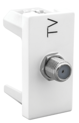 Módulo Tomada Coaxial TV Branco Pial Plus+