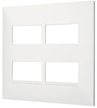 Placa 4x4 Branca 2+2 Módulos Separados Pial Plus+