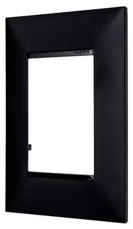 Placa 2x4 Preta 3 Módulos Pial Plus+