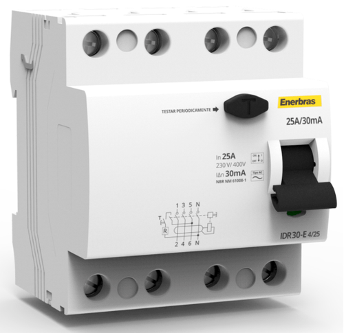 Dispositivo DR Tetrapolar 25A 30MA Enerbras