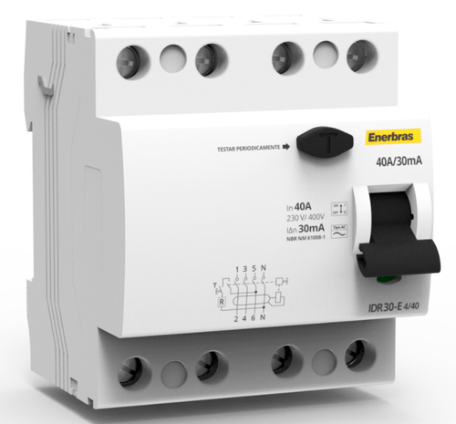 Dispositivo DR Tetrapolar 40A 30MA Enerbras