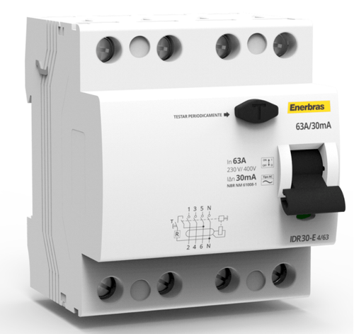 Dispositivo DR Tetrapolar 63A 30MA Enerbras