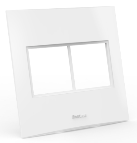 Placa 4x4 Branco 2+2 Módulos Beleze Enerbras