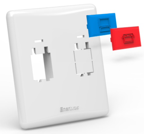 Placa Sistema X para Keystone Branca Enerbras
