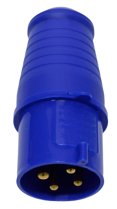 Plug Industrial 9H 32A 3P+T 220V Azul MGI 024-9 JNG