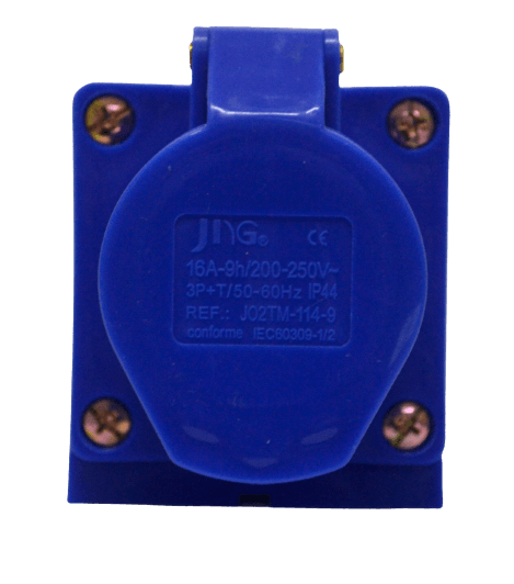Tomada Industrial 9H 16A 3P+T 220V Azul MGI 114-9 JNG