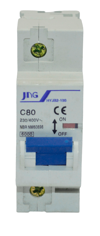 Disjuntor Monopolar 80A DIN Curva C 230V 6KA JNG