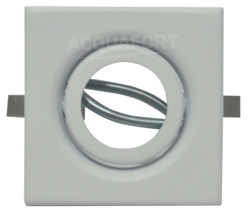 Spot Embutir Quadrado Mini Dicroica MV GU10 Branco Fosco Face Reta Bonin