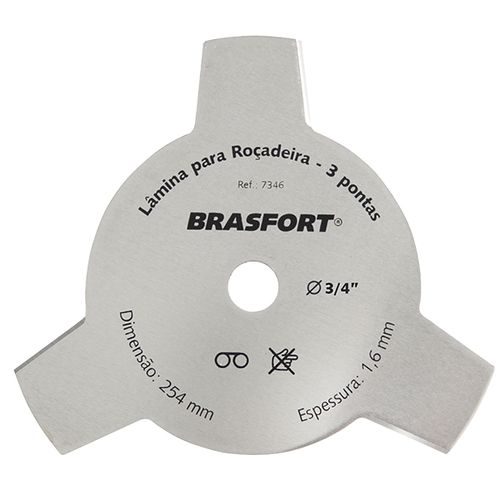 Lâmina Para Roçadeira 3 Pontas F 3/4 Brasfort