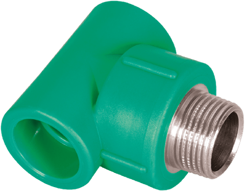 Tê PPR 25x1/2x25 F/M/F Inserto Metálico Central Amanco