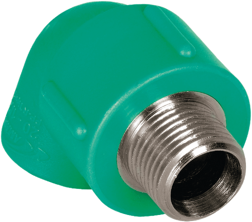 Joelho PPR 90x32x3/4 Fêmea Macho Inserto Metálico Amanco