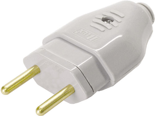 Pino Macho 10A 2P Cinza Prensa Cabo B-Lux