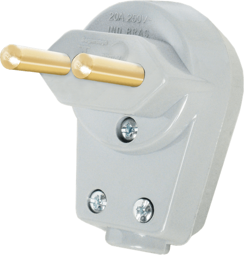 Pino Macho 10A 2P 90 Graus Cinza Prensa Cabo B-Lux