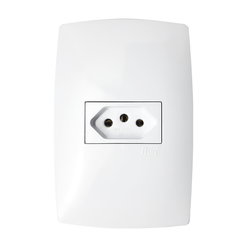 Conjunto Home Branco 2X4 1 Tomada 10A 2P+T Horizontal B-Lux