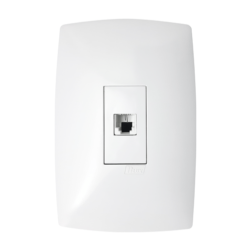 Conjunto Home Branco 2X4 1 Tomada RJ11 2 Fios B-Lux