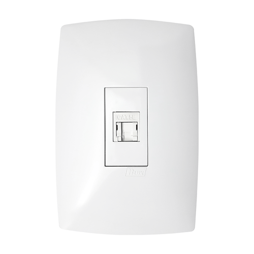 Conjunto Home Branco 2X4 1 Tomada RJ45 CAT 6 B-Lux
