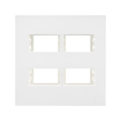 Placa Recta Branca 4X4 2+2 c/Suporte Gloss B-Lux