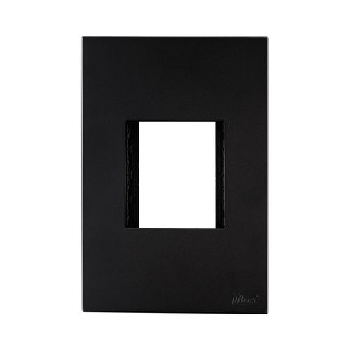 Placa Recta Black 2X4 2 Modulos Juntos c/Suporte Satin B-Lux