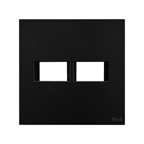 Placa Recta Black 4X4 1+1 c/Suporte Satin B-Lux