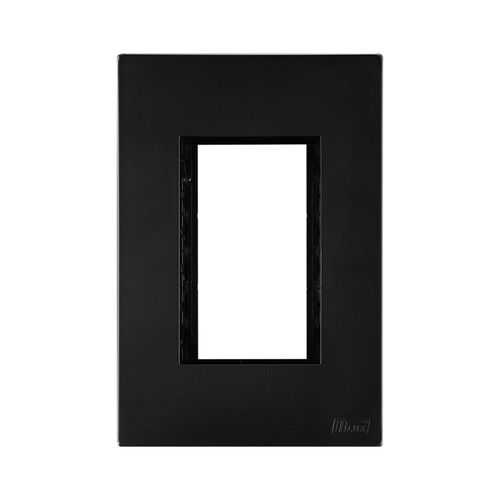 Placa Recta Black 2X4 3 Modulos c/Suporte Satin B-Lux
