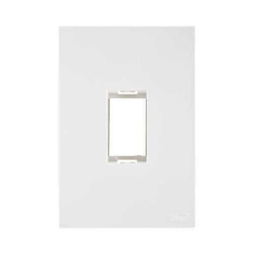 Placa Recta Branca 2X4 1 Modulo Vertical c/Suporte Satin B-Lux