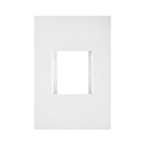 Placa Recta Branca 2X4 2 Modulos Juntos c/Suporte Satin B-Lux
