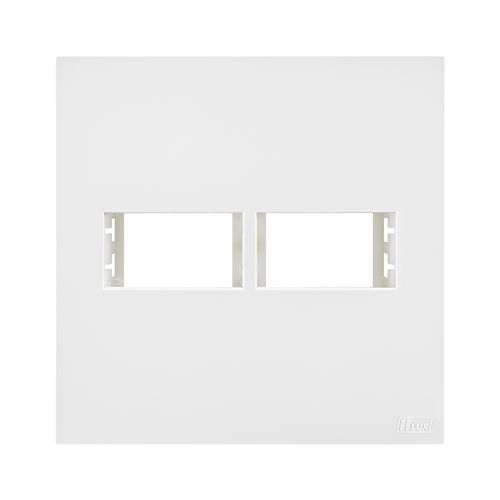Placa Recta Branca 4X4 1+1 c/Suporte Satin B-Lux