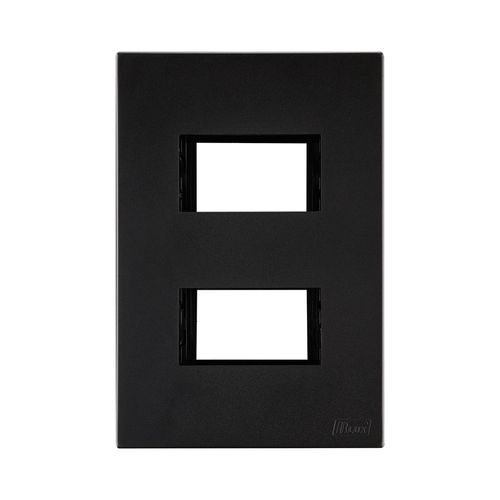 Placa Recta Black 2X4 2 Modulos Separados c/Suporte Satin B-Lux