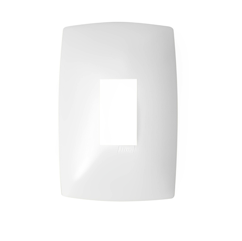 Placa Home Branca 2X4 1 Modulo Vertical c/Suporte B-Lux