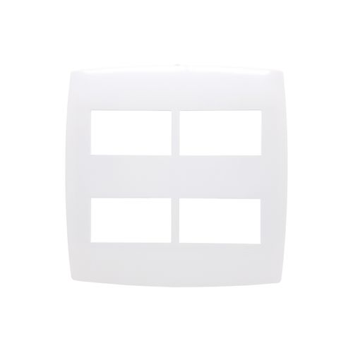 Placa Home Branca 4X4 2+2 Separados c/Suporte B-Lux