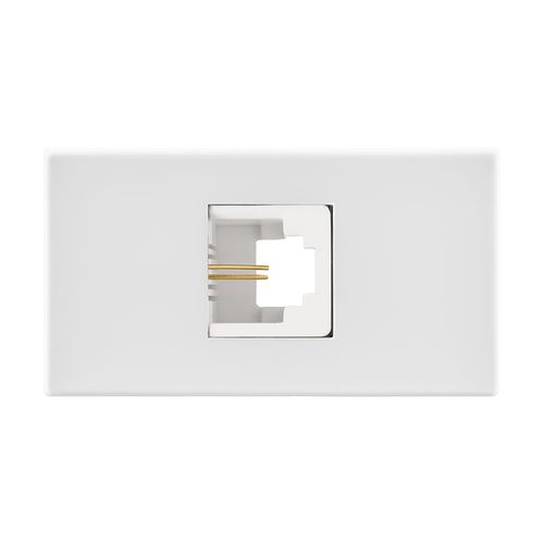 Modulo Recta Branco Tomada RJ11 2 Fios Gloss/Satin B-Lux
