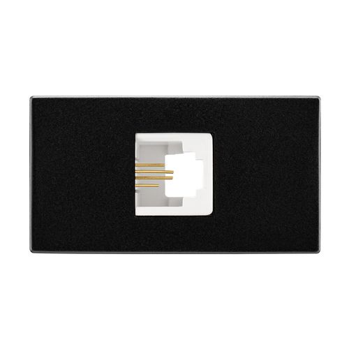 Modulo Recta Black Tomada RJ11 4 Fios Satin B-Lux