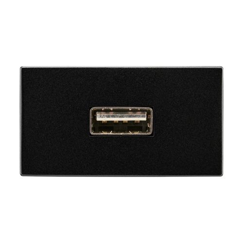 Modulo Recta Black Tomada USB Satin B-Lux